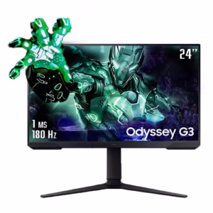 Samsung Odyssey G3 G30D 24" Gaming Monitor with 180Hz refresh rate & 1ms response time, AMD FreeSync, FHD 1920 x 1080 and 3-sided Borderless design - LS24DG302EMXUE