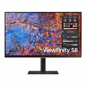 Samsung ViewFinity S8 27" UHD (3,840 x 2,160) monitor with IPS panel, 60Hz refresh rate and 5ms response time, USB type-C, Charging Power 90W, TUV certified Eye Care - UAE Version - LS27B800PXMXUE
