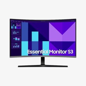 Samsung 32" Essential S3 Curved Full HD Monitor, 1500R Curved Screen, 100Hz Refresh Rate, Response Time 4(GTG) Game Mode, Eye Saver Mode - LS32D392GAMXUE