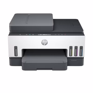 HP Smart Tank 750 All-in-One Printer Wireless, Print, Scan, Copy, Auto Duplex Printing, Auto Document Feeder, Print up to 18000 black or 8000 color pages, White/Grey [6UU47A]
