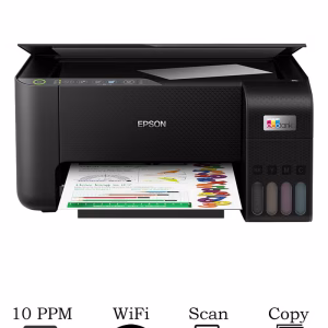 Epson EcoTank L3250 Home ink tank printer A4, colour, 3-in-1 printer with WiFi and SmartPanel App connectivity, Black, Compact