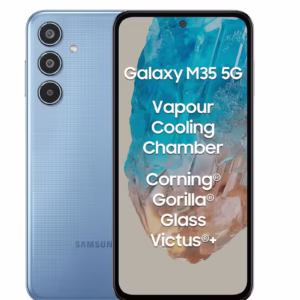 Samsung Galaxy M35 5G (6GB RAM,128GB Storage)| Corning Gorilla Glass Victus+| AnTuTu Score 595K+ | Vapour Cooling Chamber | 6000mAh Battery | 120Hz Super AMOLED Display| Dual Sim - Day Break Blue