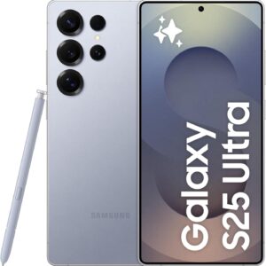 Samsung Galaxy S25 Ultra AI Phone, 256GB Storage, 12GB RAM, Titanium Silverblue, Android Smartphone, 200MP Camera, S Pen, Long Battery Life (UAE Version)